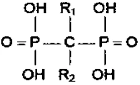 Gambar 2.6 Struktur Kimia Alendronate(Anonim, 2008) 