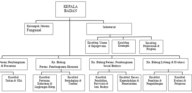 Gambar 6.1 Struktur Organisasi BAPPEDA Kabupaten Sijunjung