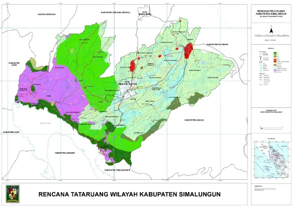 Gambar  5.2.   Peta Rencana Pola Ruang Kabupaten Simalungun.