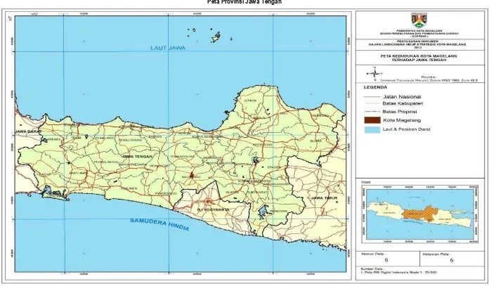Gambar 2. 1: Peta Provinsi Jawa Tengah 