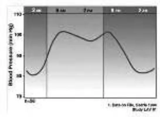 gambar 3. ritme Sirkadian tekanan Darah