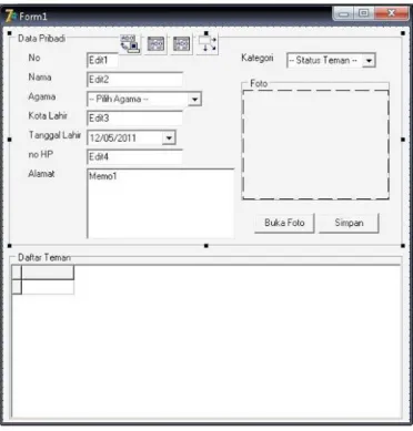 2 Adotable dengan (pada tab ado), ganti name masing-masing table ado_view dan ado_simpan