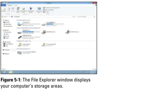 Figure 5-1: The File Explorer window displays  
