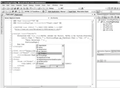 Figure 1-7Listing 1-13: Using the IsCrossPagePostBack property