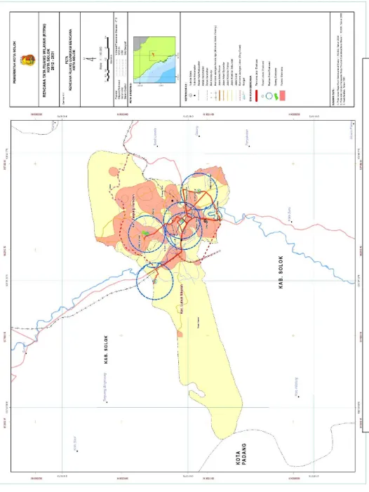Gambar    Peta  Rencana Evakuasi Bencana  Kota Solok 