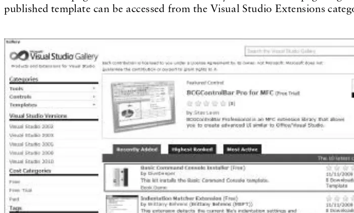 Figure 4 - 32. However, it is not yet published. You can edit it, if you feel you have missed something,  Once you complete these steps, the template is uploaded to Visual Studio Gallery, as shown in or you can even delete it