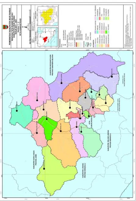 Gambar 2.2 Peta Wilayah Kabupaten Musi Rawas dan Musi Rawas Utara 