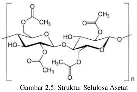 Gambar 2.5. Struktur Selulosa Asetat 