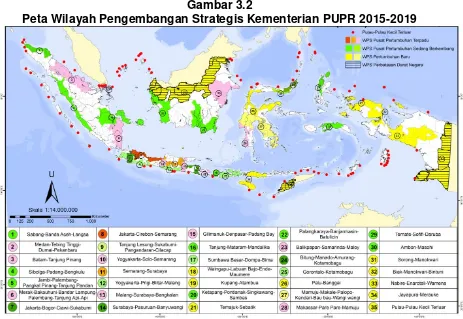 Gambar 3.2 Peta Wilayah Pengembangan Strategis Kementerian PUPR 2015-2019 