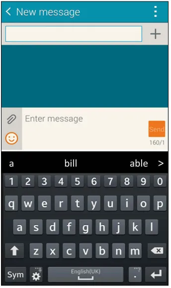 Figure 4-2: A blank texting screen.