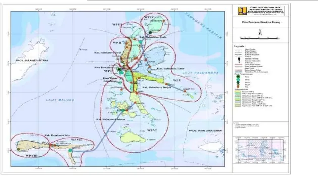 Gambar 3.2.  Peta Rencana Struktur Ruang Di Provinsi Maluku Tahun 2027 