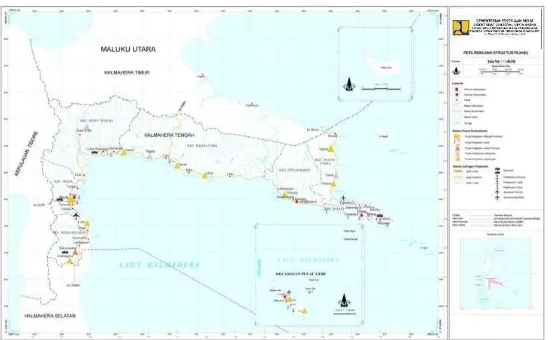 Gambar 3.4.   Peta Struktur Ruang Wilayah Kabupaten Halmahera Tengah 