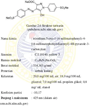Gambar 2.6 Struktur tartrazin 