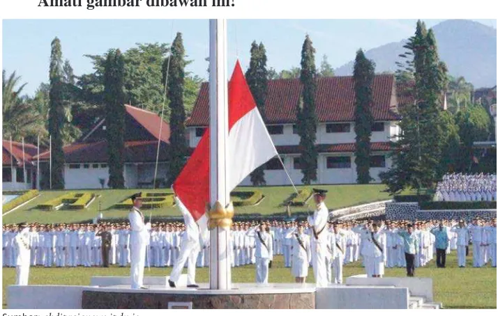 Gambar 3.2 Upacara bendera