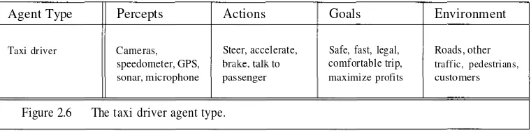 Figure 2.6 The taxi driver agent type.