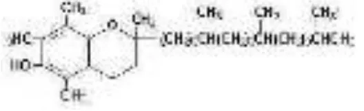 Gambar 2.1. Struktur kimia α -tokoferol (Goodman & Gilman 2007).  