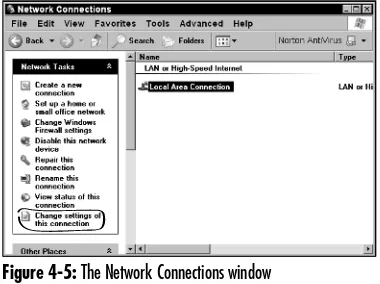 Figure 4-5: The Network Connections window