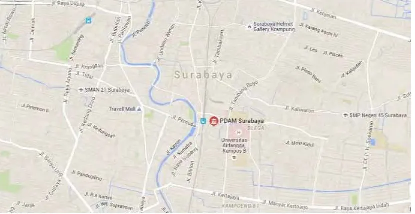 Gambar 2.1 Lokasi Kantor PDAM Surya Sembada Kota Surabaya 
