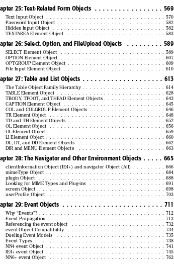 TABLE Element Object . . . . . . . . . . . . . . . . . . . . . . . . . . . . . . 628