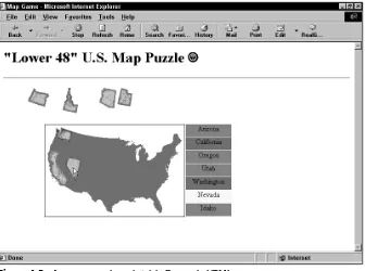 Figure 4-5: A map game in scriptable Dynamic HTML