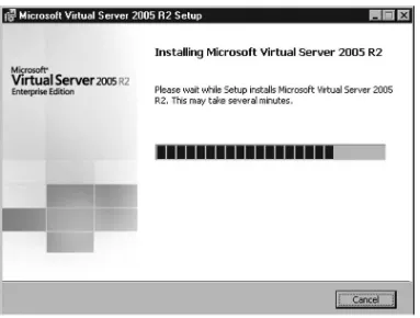 Figure 4.10 Installing Microsoft Virtual Server 2005 R2