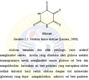 Gambar 2.5. Struktur kimia aloksan (Lenzen, 2008). 