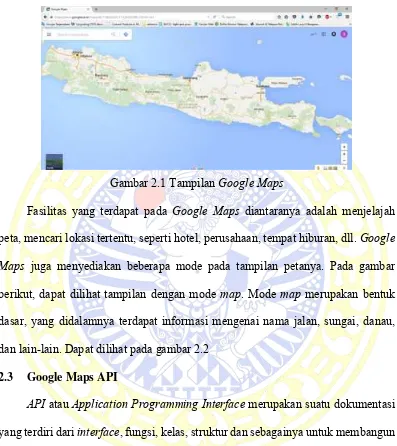Gambar 2.1 Tampilan Google Maps 