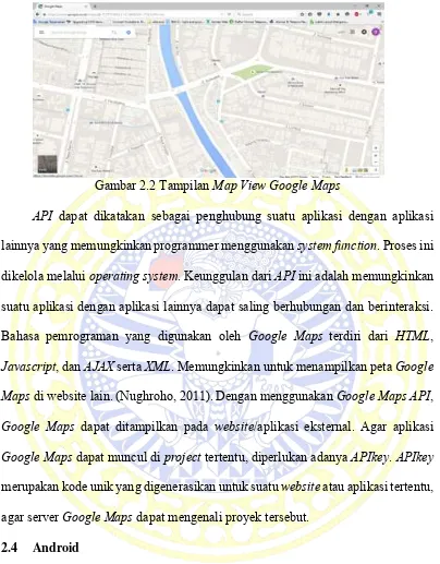 Gambar 2.2 Tampilan Map View Google Maps 