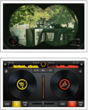 FIGURE 1-37.Sniper Ghost Warrior 2 for iOS and Android: skeuomorphism is common in game navigation
