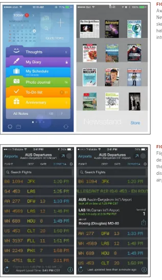 FIGURE 1-40.Awesome Note and Newsstand for iOS: skeuomorphism can help make navigation intuitive