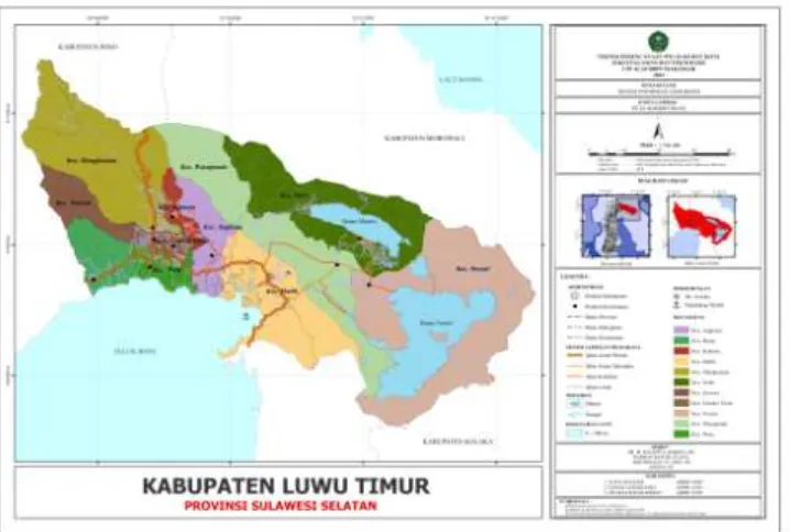 Gambar 6.1 Peta Adminitrasi Kabupaten Luwu Timur 