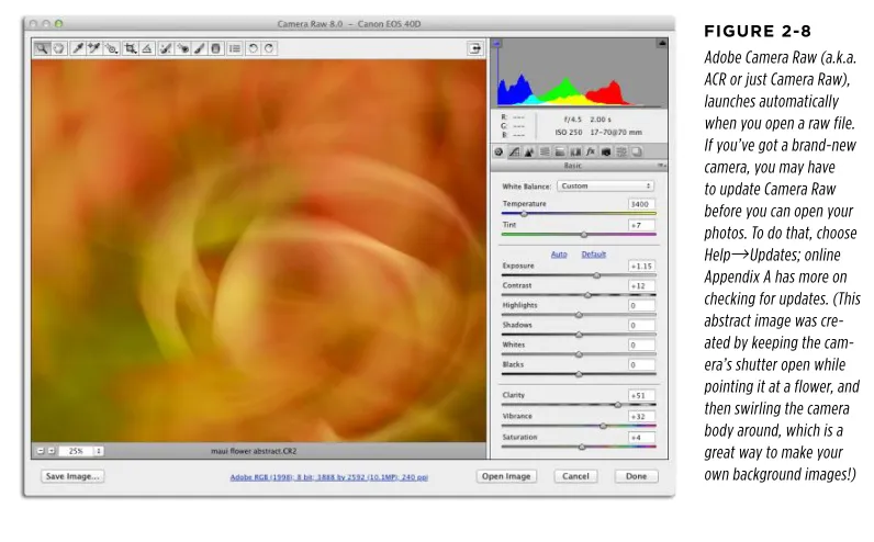 FiGURE 2-8Adobe Camera Raw (a.k.a. 