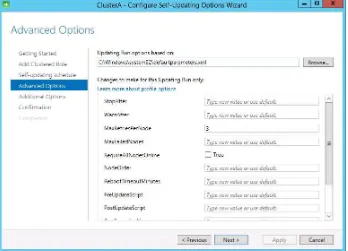 FIGURE 1-29 Configuring advanced options for Cluster-Aware Self-Updating