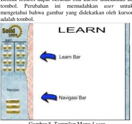 Gambar 8 Tampilan Menu Learn 