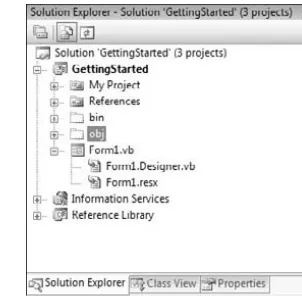 Figure 2-2 In this expanded view you can see all the files and folders contained under the project structure