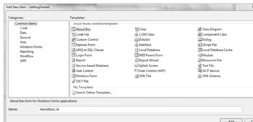 Figure 2-6 Returning to the Add context menu, you will notice that there are a number of predefined shortcuts 