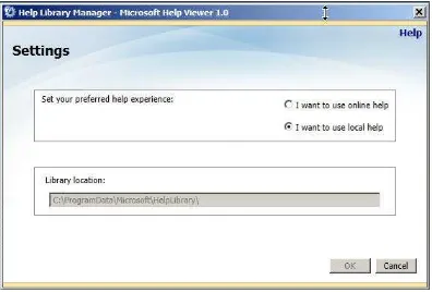 Figure 2-10. Using the Help Viewer Settings to Personalize SSMS Help