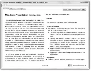 FIGURE 1.14The Wikipedia Explorer, developed by Dot Net Solutions, here displays Wikipedia’s listing for Windows