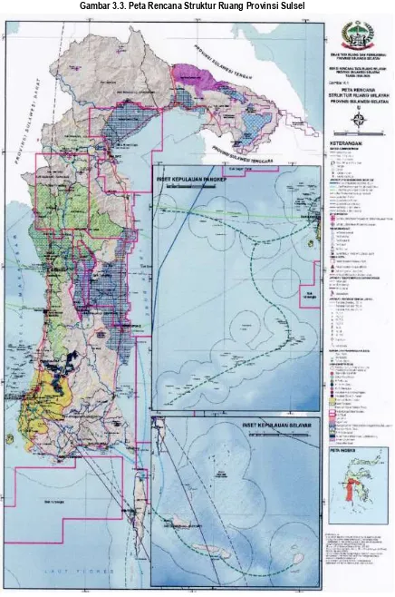 Gambar 3.3. Peta Rencana Struktur Ruang Provinsi Sulsel 