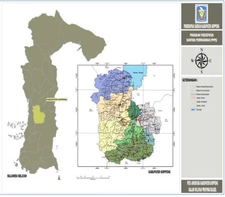 Gambar 2.1 Peta Administratif Provinsi Sulawesi Selatan 
