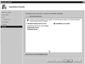 Figure 1.29 Windows Deployment Services in Server Manager