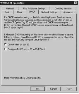 Figure 1.37 WDS Properties—DHCP Tab