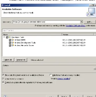 Figure 2–3. Installing ADT using the Install New Software feature in Eclipse 