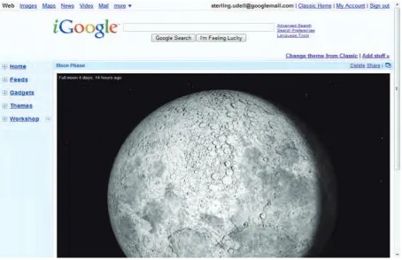 Figure 5-3. Moon Phase in canvas mode 