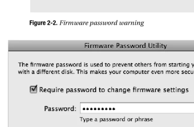 Figure 2-2. Firmware password warning