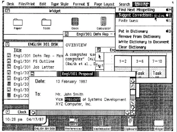 Figure 1-10. Apple’s Lisa (1982) featured dozens of “new” (for the market) microinter‐actions