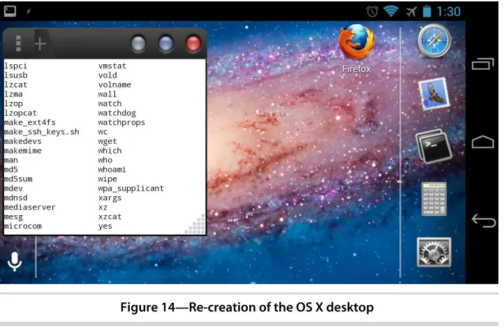 Figure 14—Re-creation of the OS X desktop