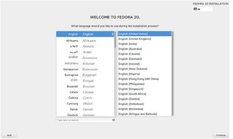 Figure 2-6. Welcome and language selection