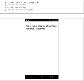 Figure 3-4. The NFC Reader app reading a tag