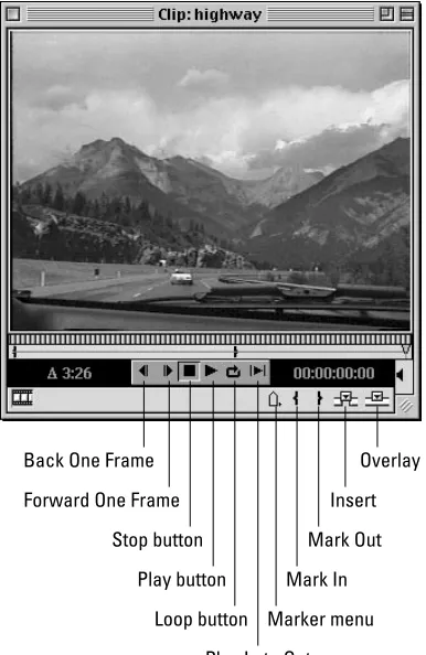 Figure 1-8: You can use the Clip window to edit clips.